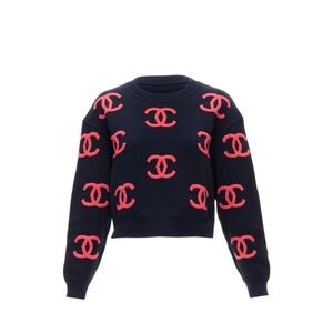 Chanel Navy & Pink Pullover